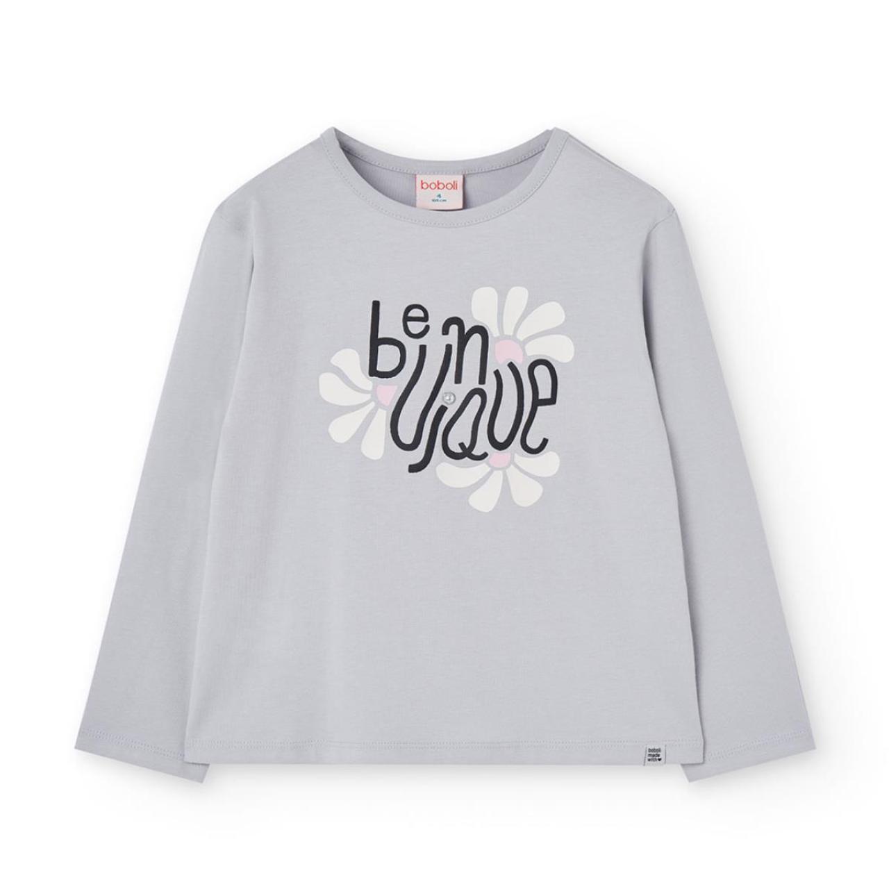 Μπλούζα μακό κορίτσι Boboli-402118-8146-Grey