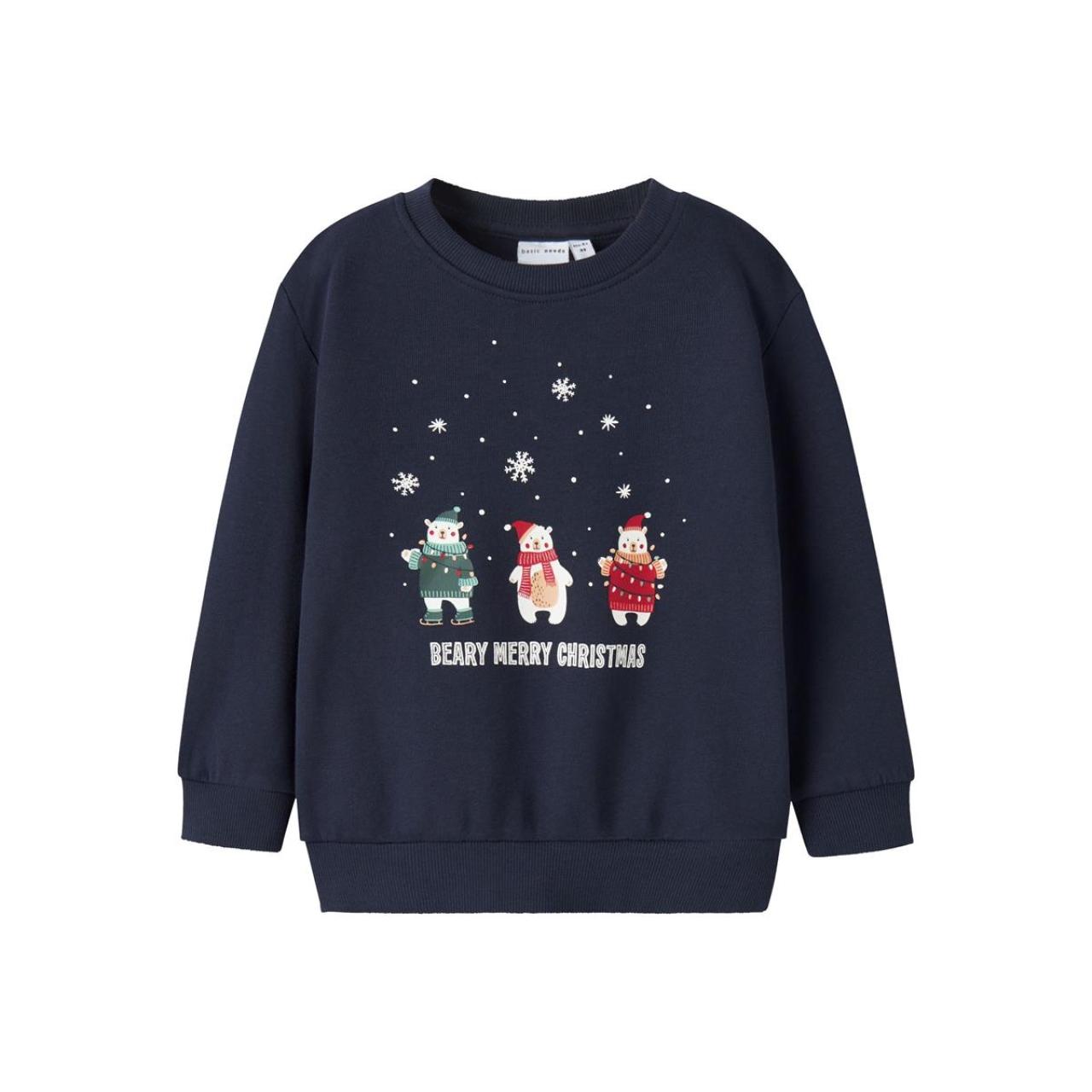 Μπλούζα φούτερ αγόρι Christmas name it-13234975-Navy Blazer