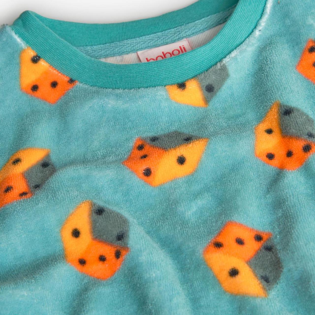 Πιτζάμα βελουτέ αγόρι Boboli-932048-9675-Green φωτογραφία