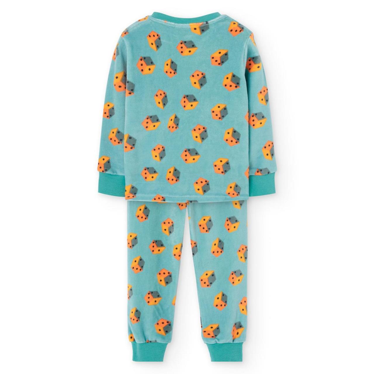 Πιτζάμα βελουτέ αγόρι Boboli-932048-9675-Green φωτογραφία