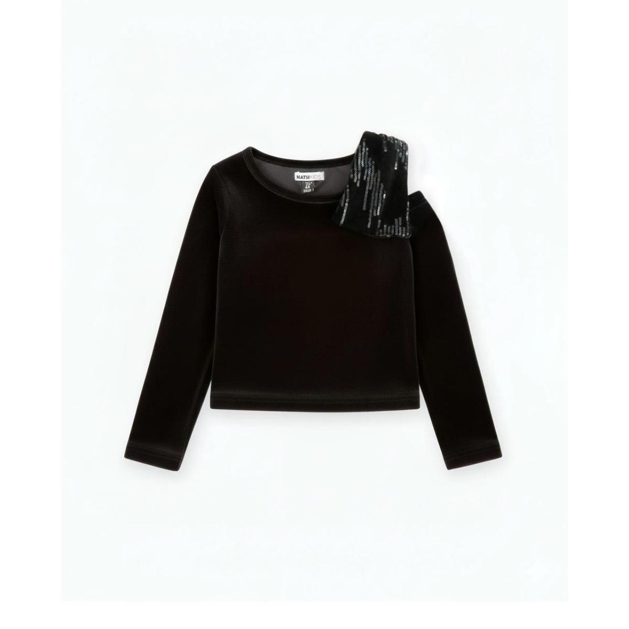 Μπλούζα βελουτέ κορίτσι Nath-KG09T903X1-Black