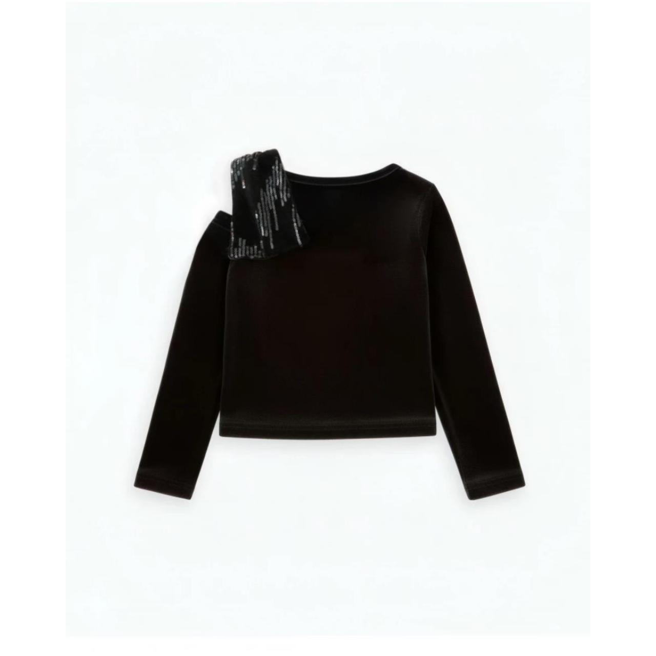 Μπλούζα βελουτέ κορίτσι Nath-KG09T903X1-Black