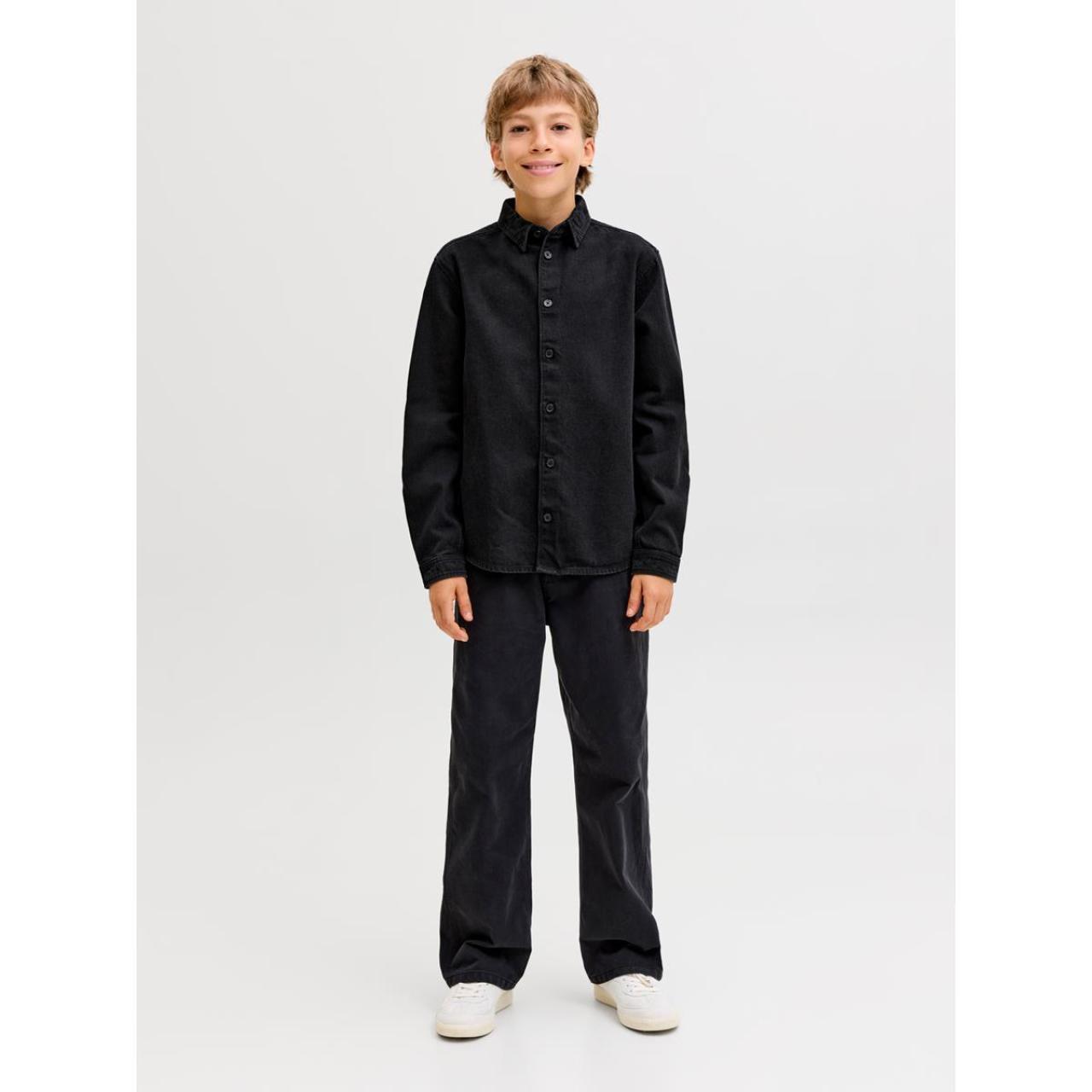 Πουκάμισο χοντρό αγόρι JACK & JONES-12286692-Black Denim φωτογραφία