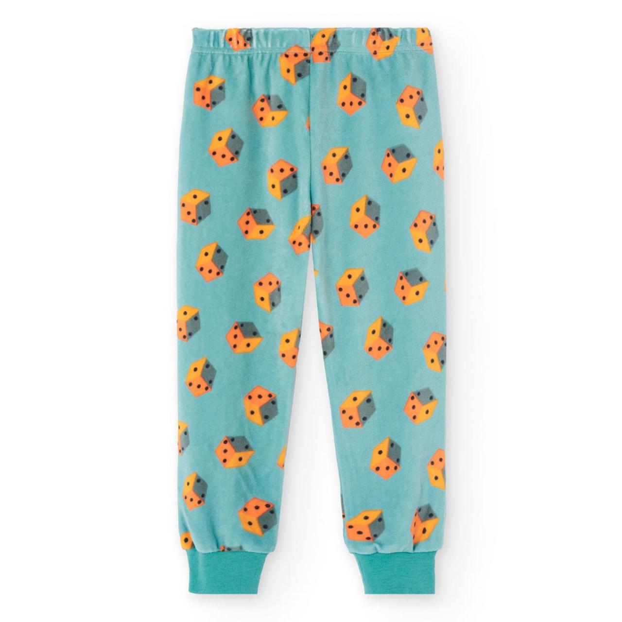 Πιτζάμα βελουτέ αγόρι Boboli-932048-9675-Green φωτογραφία