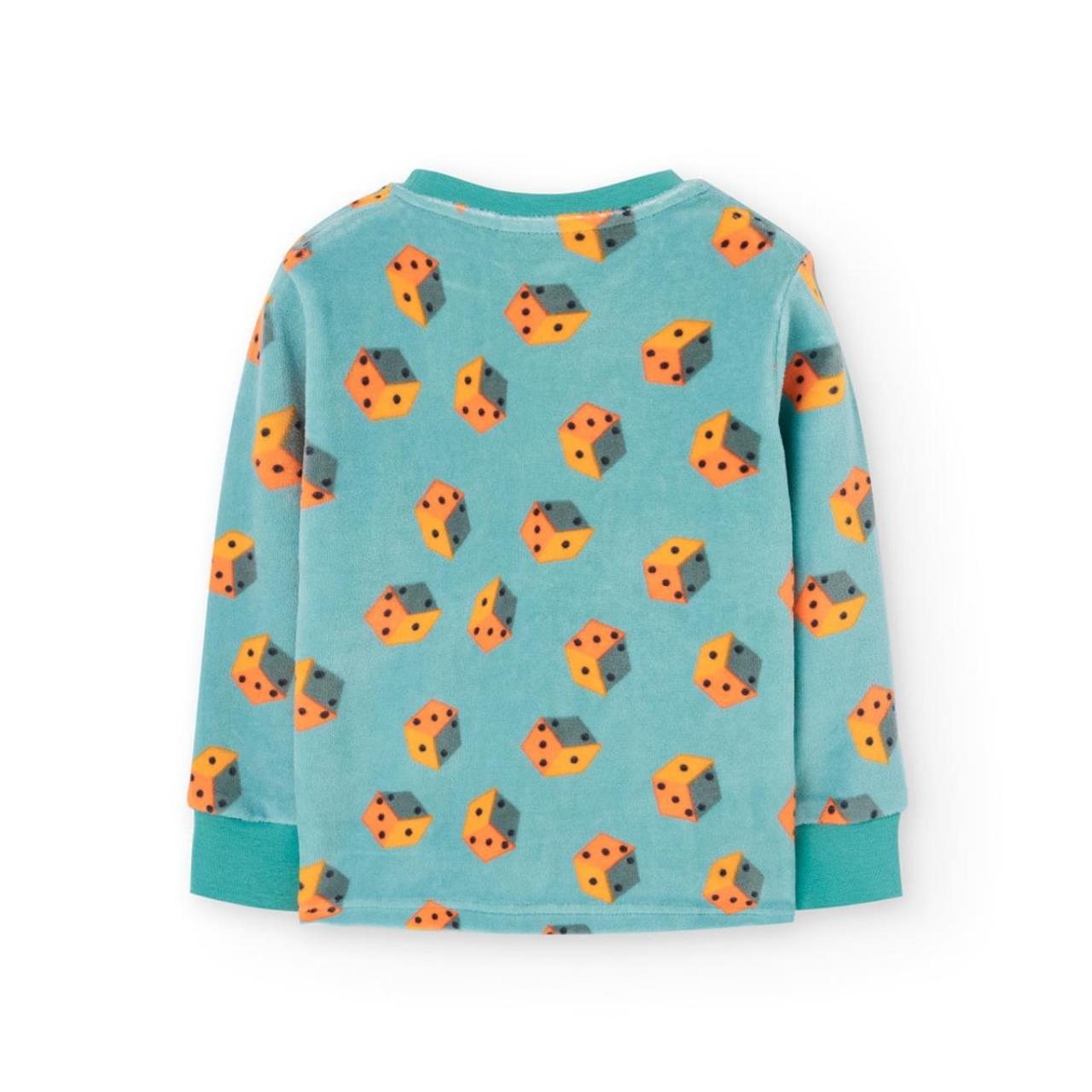 Πιτζάμα βελουτέ αγόρι Boboli-932048-9675-Green φωτογραφία