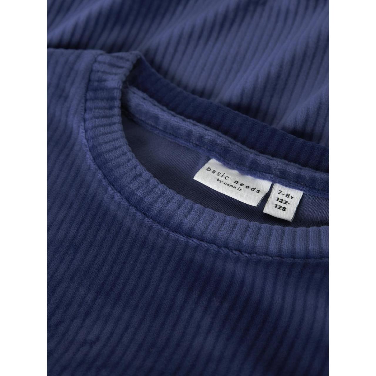 Μπλούζα βελουτέ κορίτσι name it-13235119-Beacon Blue