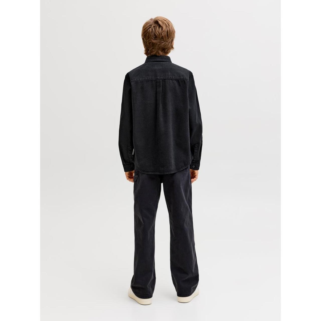 Πουκάμισο χοντρό αγόρι JACK & JONES-12286692-Black Denim φωτογραφία