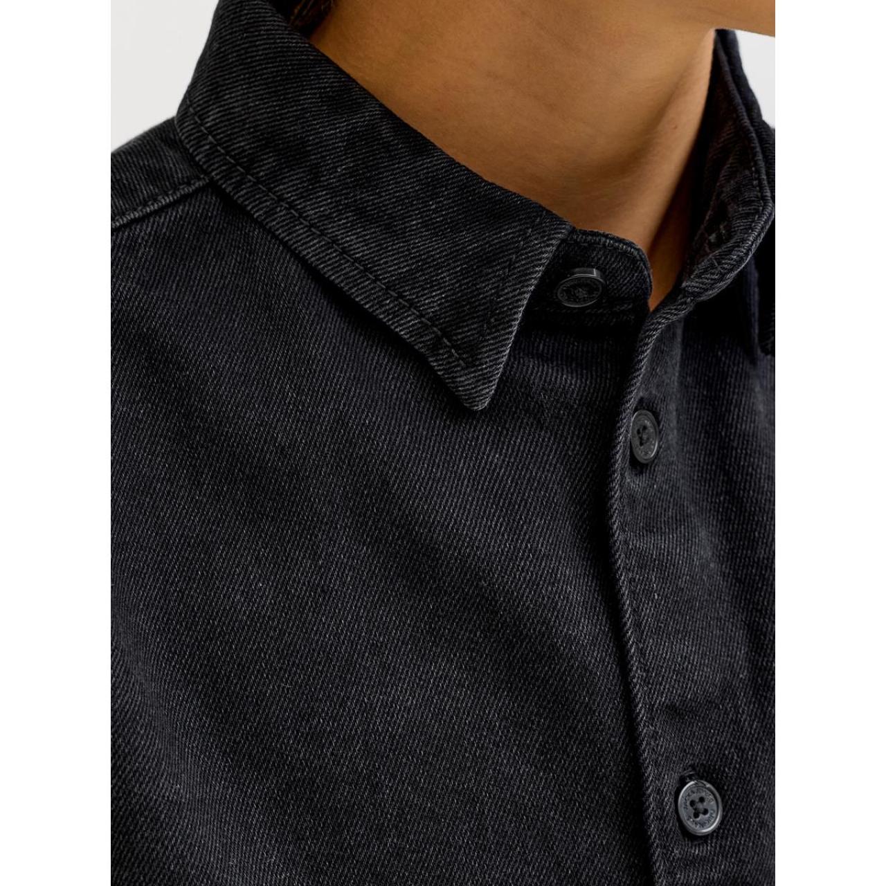 Πουκάμισο χοντρό αγόρι JACK & JONES-12286692-Black Denim φωτογραφία