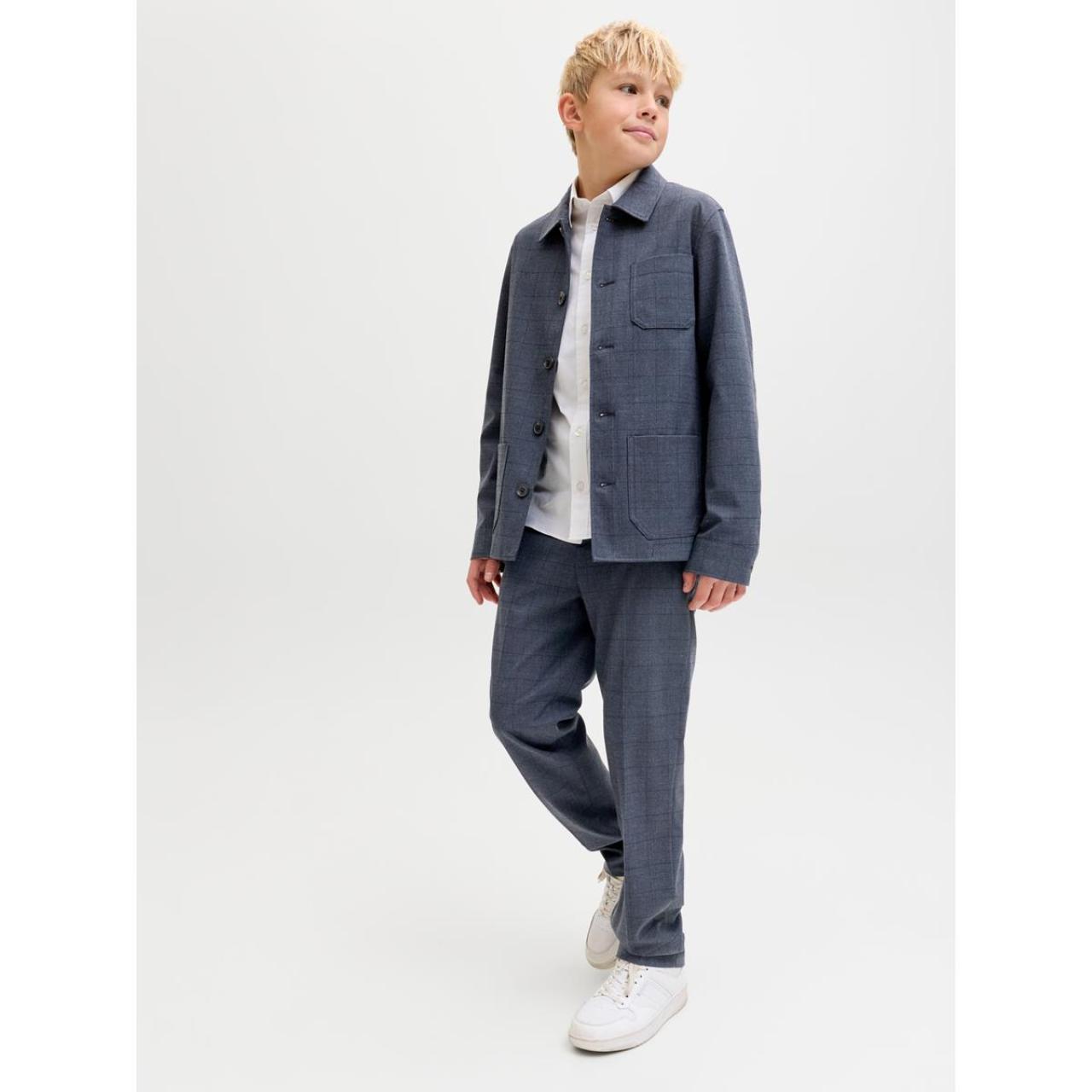 Παντελόνι chino υφασμάτινο αγόρι Jack & Jones-12287546-Dark Navy