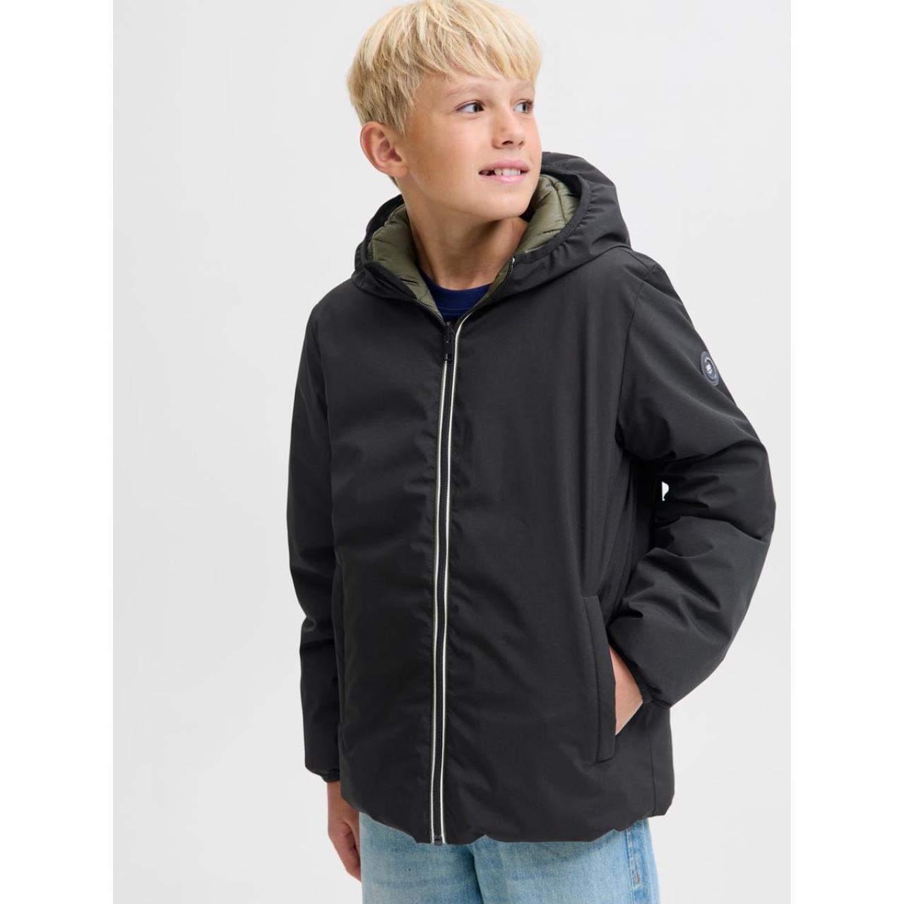 Μπουφάν διπλής όψης αγόρι JACK & JONES-12279138-Black Olive Night