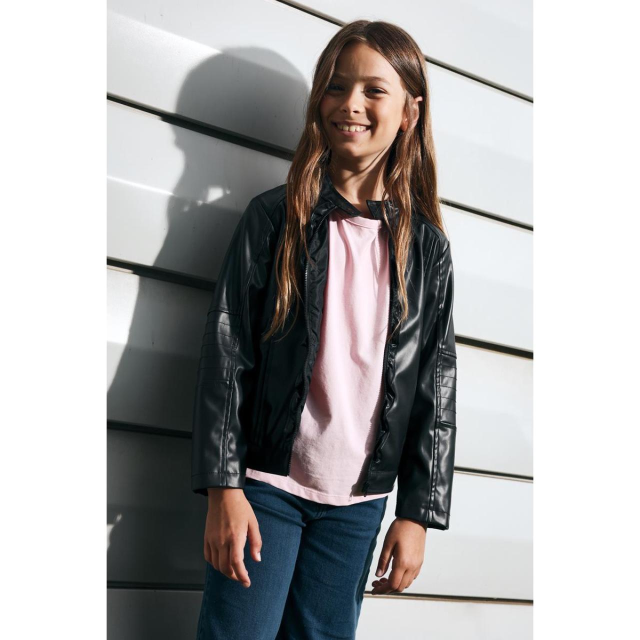 Μπουφάν συνθετικό δέρμα κορίτσι Boboli-722236-890-Black φωτογραφία