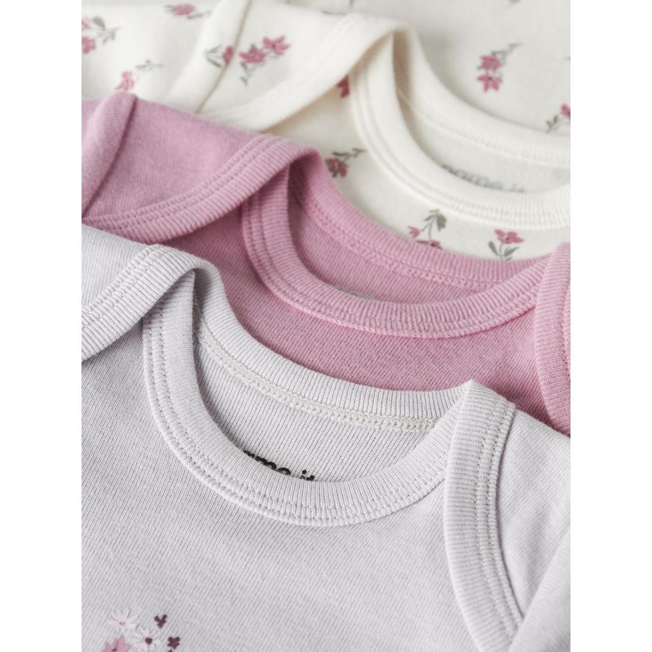 Φορμάκια εσώρουχα μπεμπέ σετ 3 τεμ. κορίτσι name it-13250799-Jet Stream/Lilac Marble