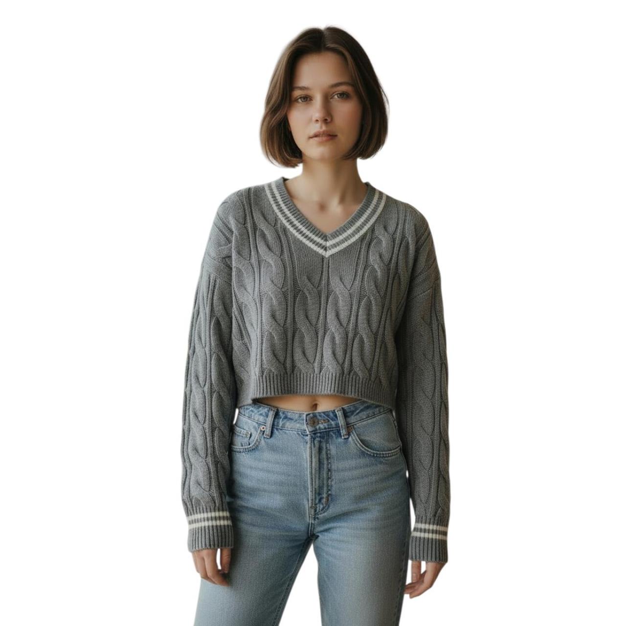 Μπλούζα crop πλεκτή κορίτσι TIFFOSI-10061872-060-Grey