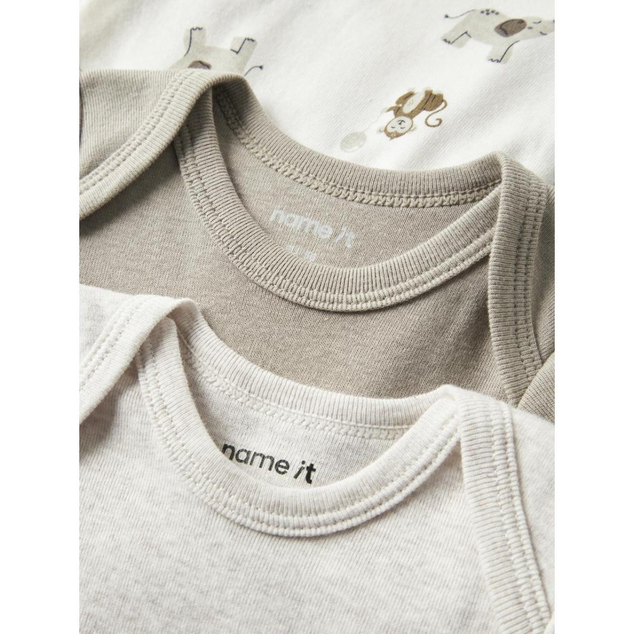 Φορμάκια εσώρουχα μπεμπέ σετ 3 τεμ. unisex name it-13250814-Jet Stream/Aluminum