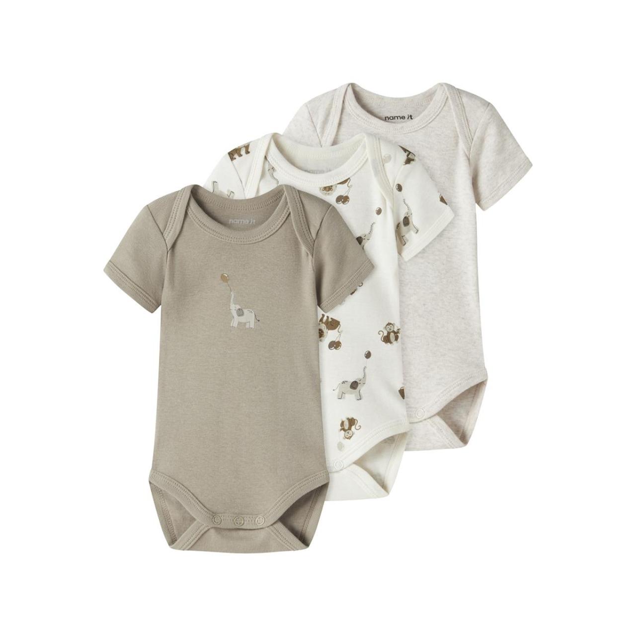 Φορμάκια εσώρουχα μπεμπέ σετ 3 τεμ. unisex name it-13250814-Jet Stream/Aluminum