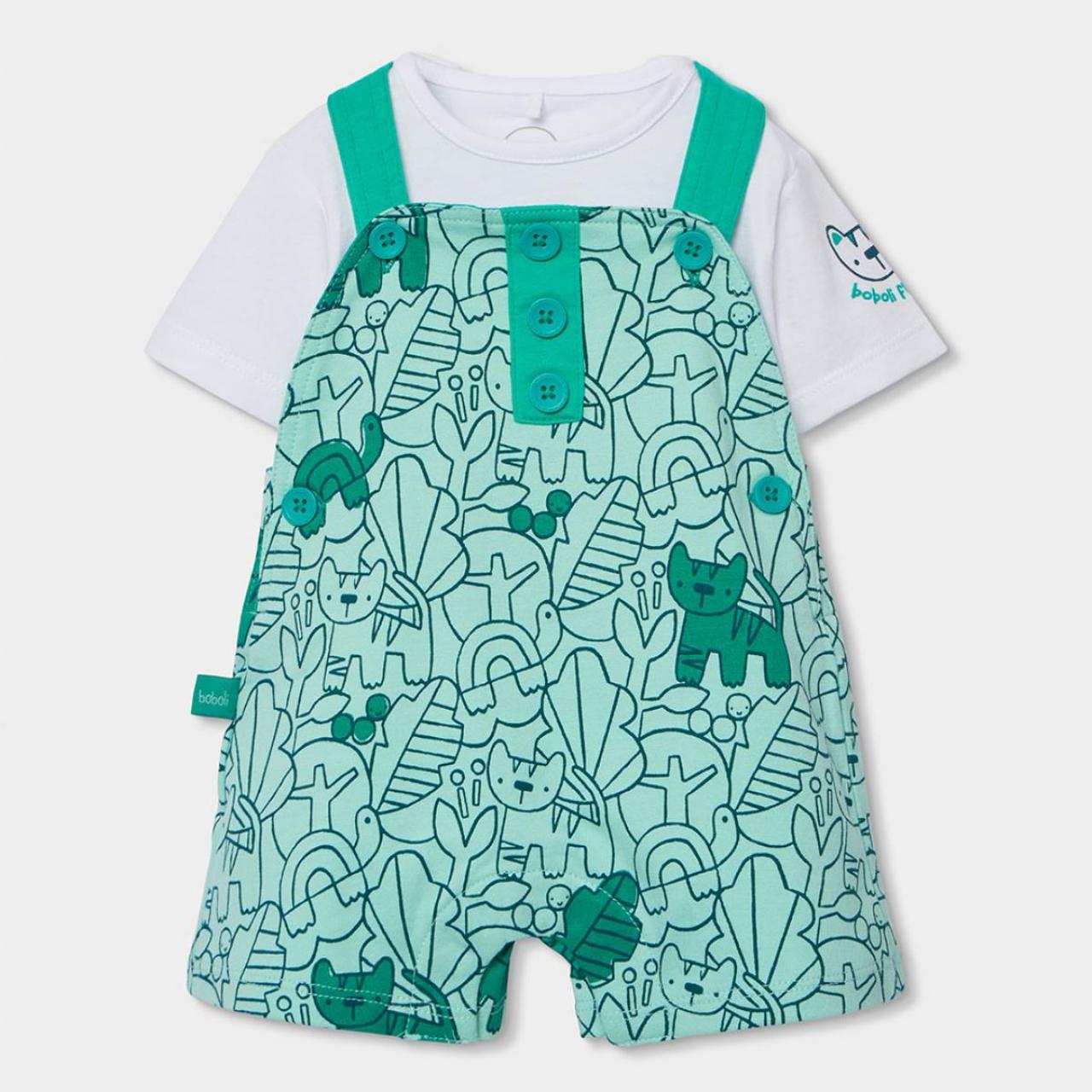 Σετ σαλοπέτα μπεμπέ αγόρι Boboli-233020-9839-Green