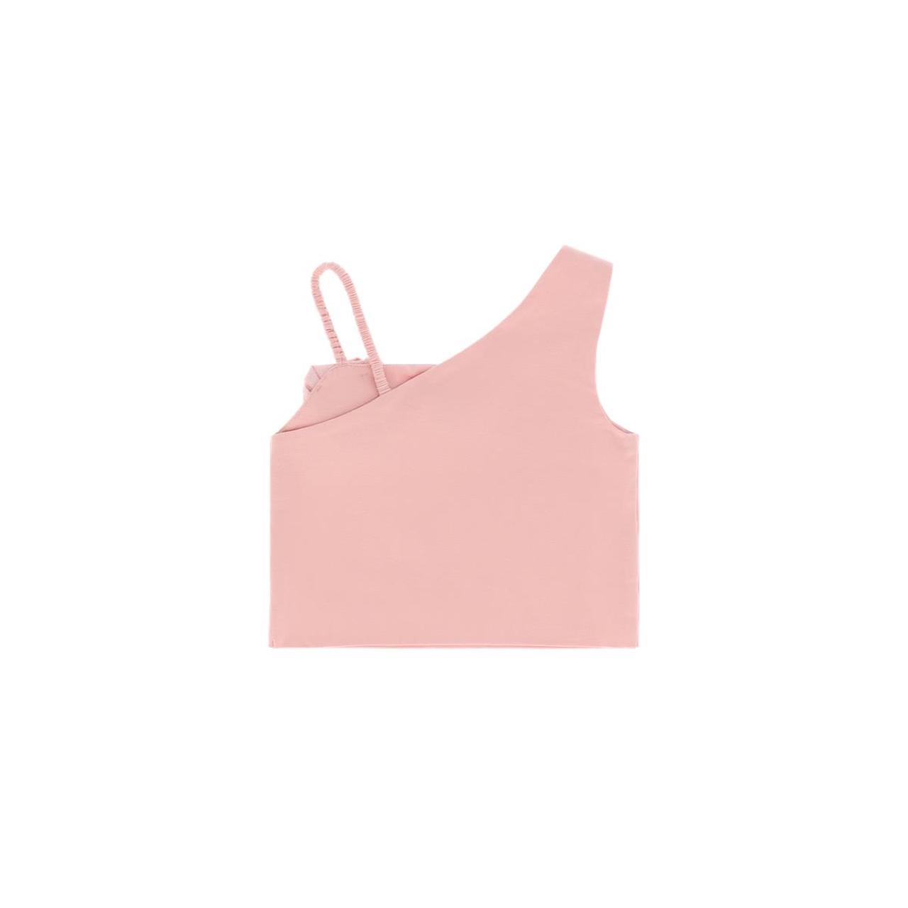 Μπλούζα μακό κορίτσι Angel's Face-Cubist One Shoulder Top-Sweet Blush