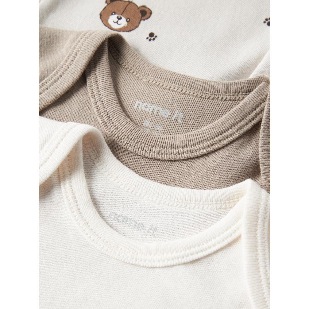 Φορμάκια εσώρουχα μπεμπέ σετ 3 τεμ. unisex name it-13252390-Pumice Stone