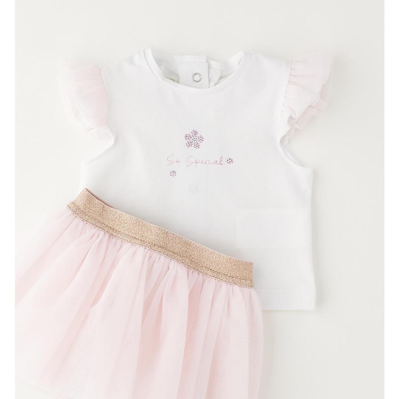 Σετ μπεμπέ φούστα κορίτσι I DO-4.G213-0113-White