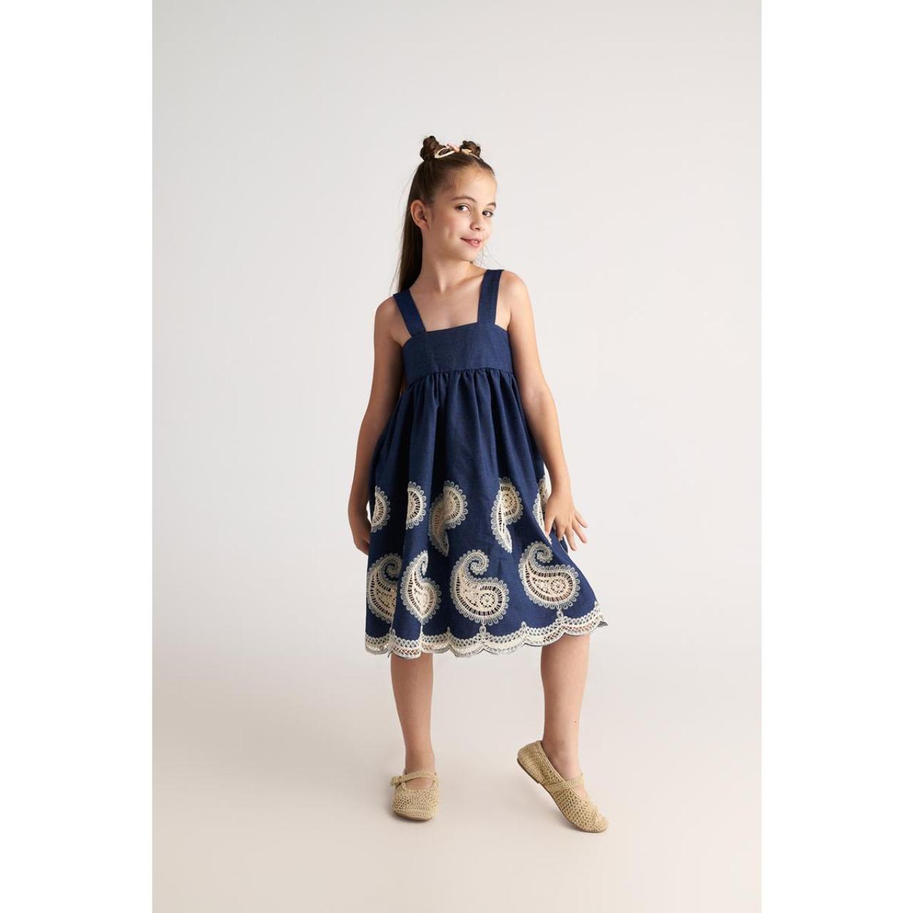 Φόρεμα υφασμάτινο κορίτσι two in a castle-T7163-Denim