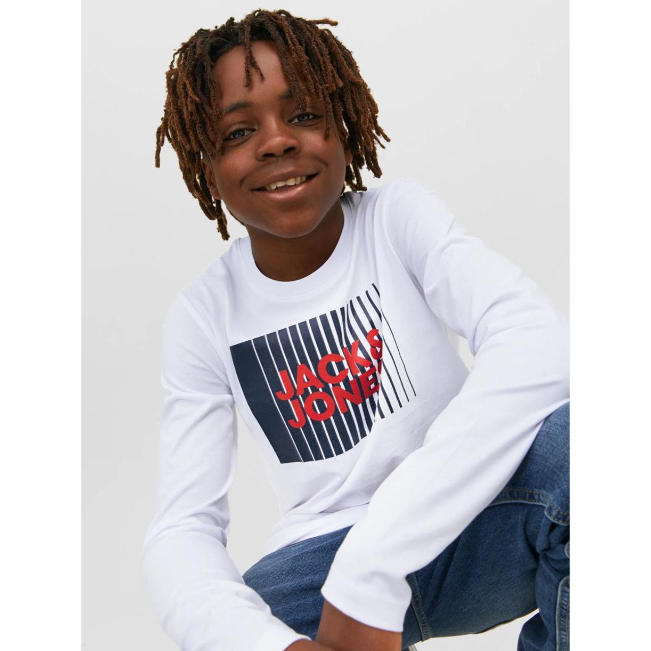 Μπλούζα μακό αγόρι Jack & Jones-12244209-White