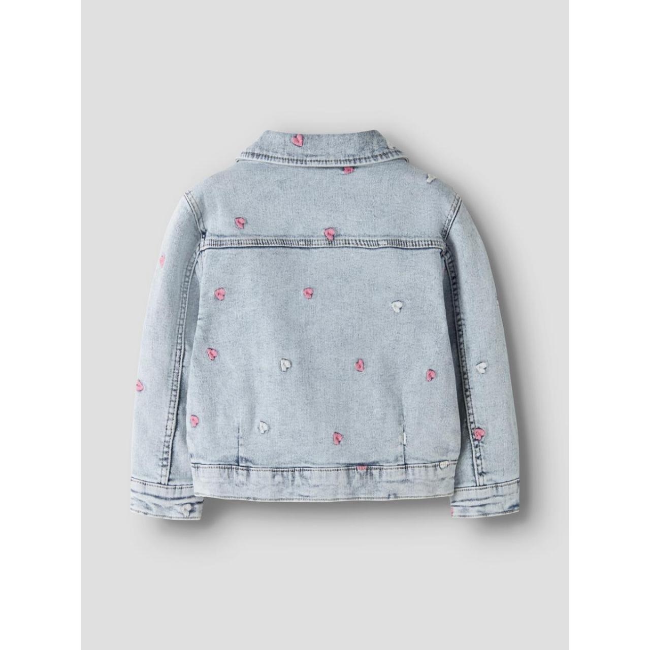 Μπουφάν τζιν κορίτσι name it-13250731-Light Blue Bleached Denim