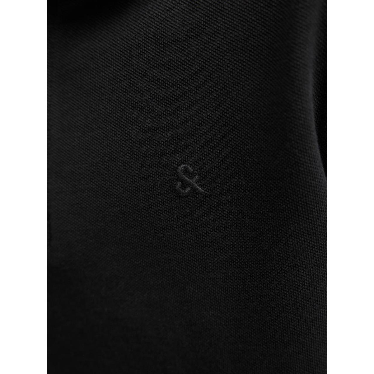 Μπλούζα πικέ πόλο αγόρι Jack & Jones-12268042-Black