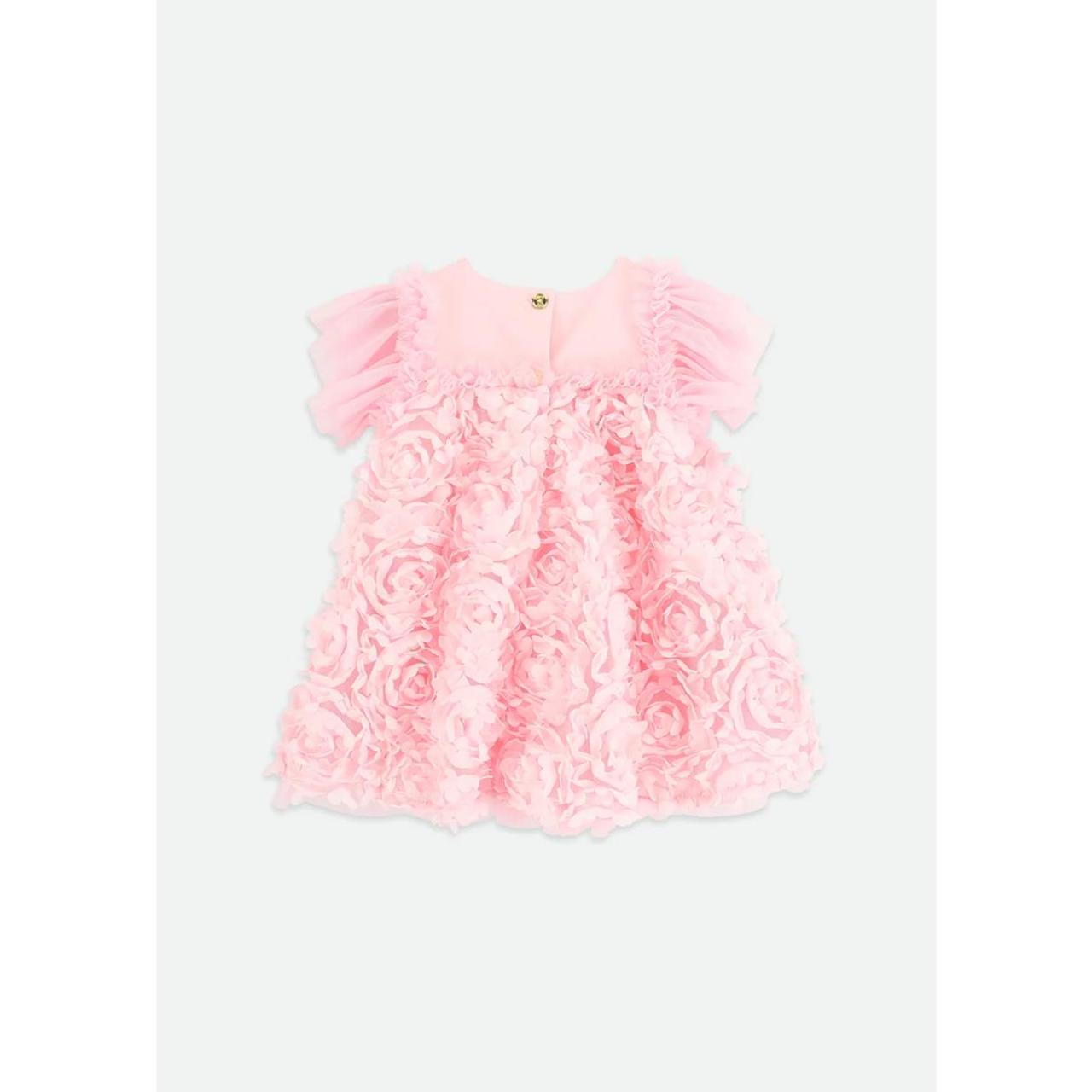 Φόρεμα μπεμπέ τούλι κορίτσι Angel's Face-Pennie 3D Roses Baby Dress-Fairy Pink