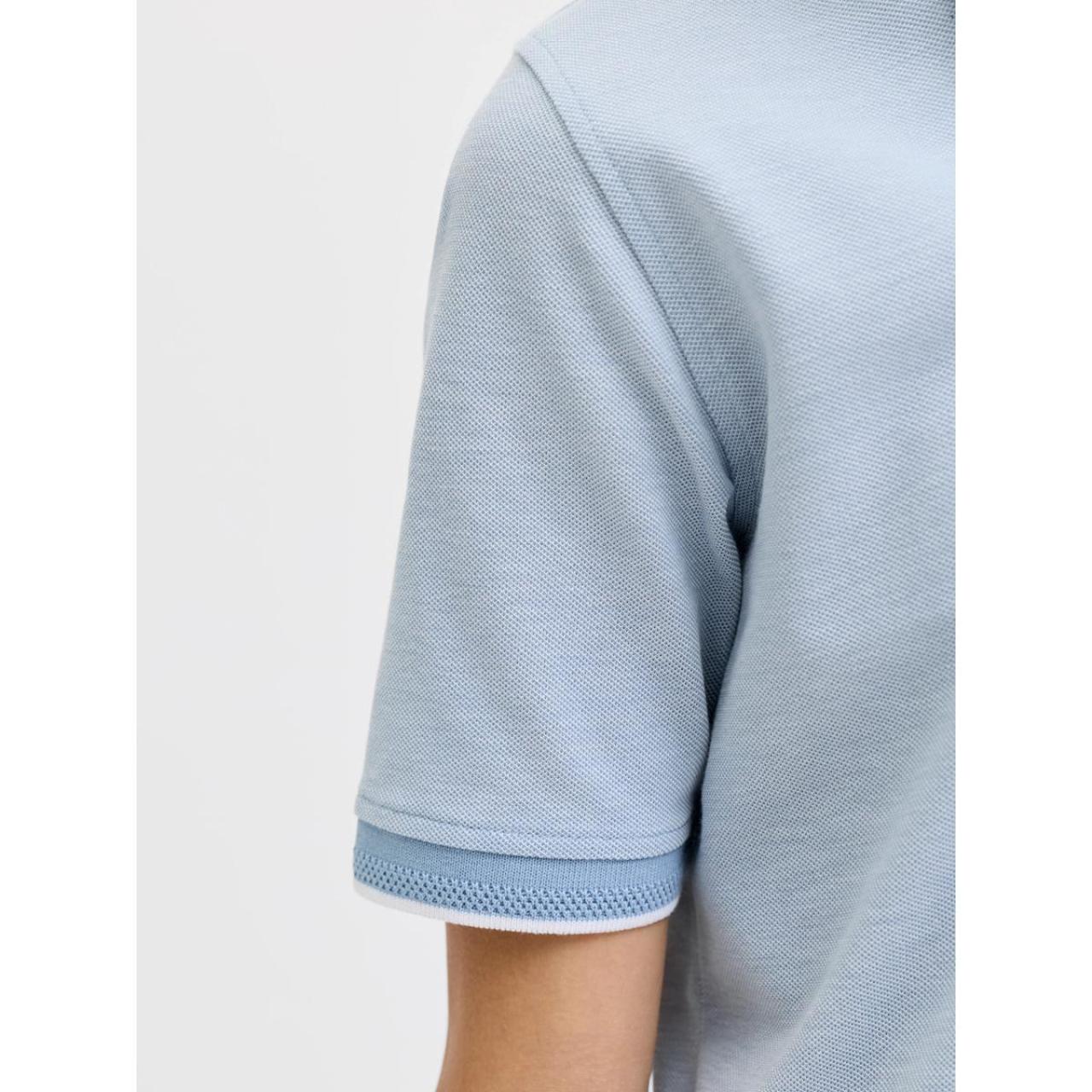 Μπλούζα πικέ πόλο αγόρι Jack & Jones-12279751-Ashley Blue