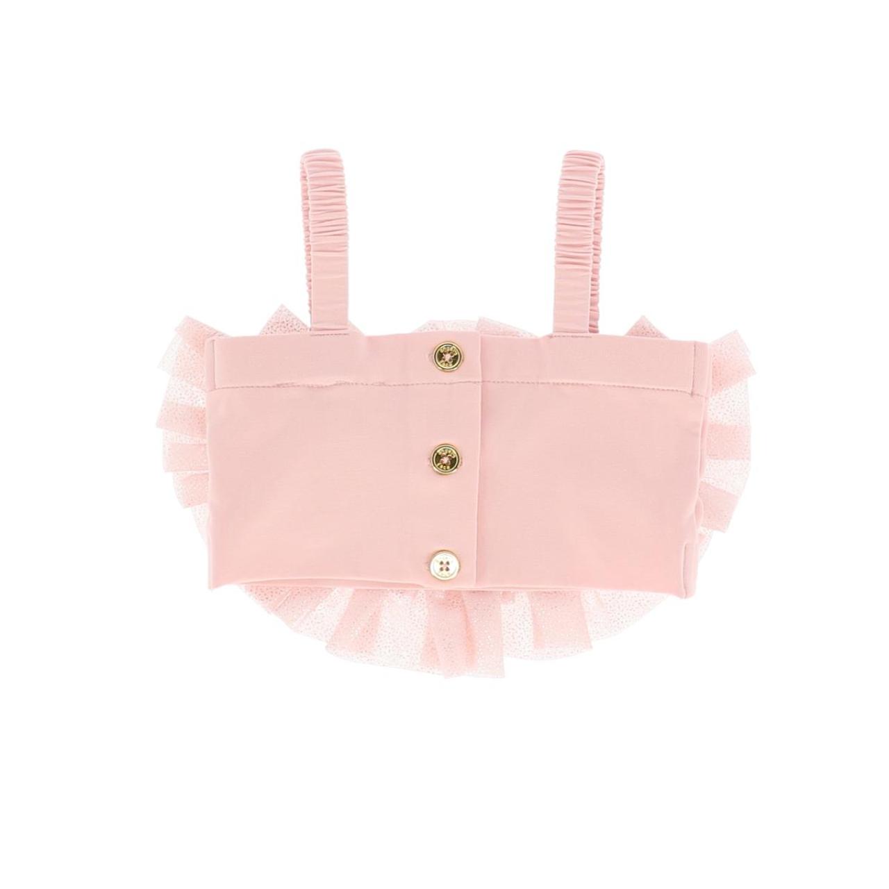 Μπλούζα μπεμπέ μακό κορίτσι Angel's Face-Rosetta Sparkle Tulle Baby Top-Sweet Blush