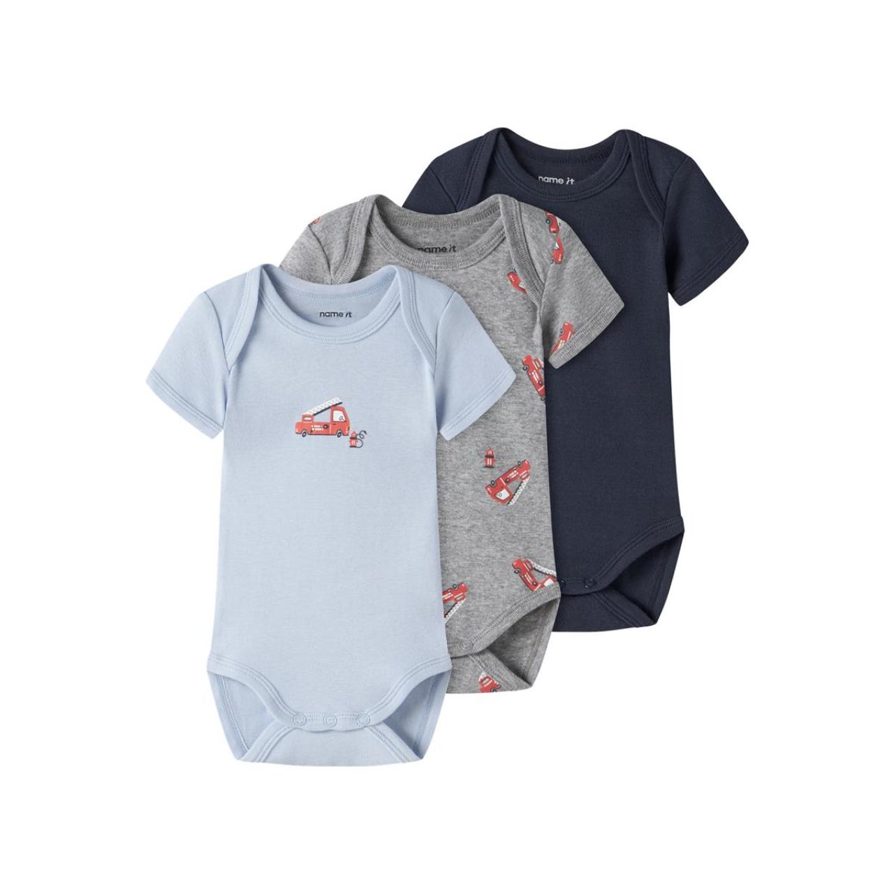 Φορμάκια εσώρουχα μπεμπέ σετ 3 τεμ. αγόρι name it-13252381-Grey Melange