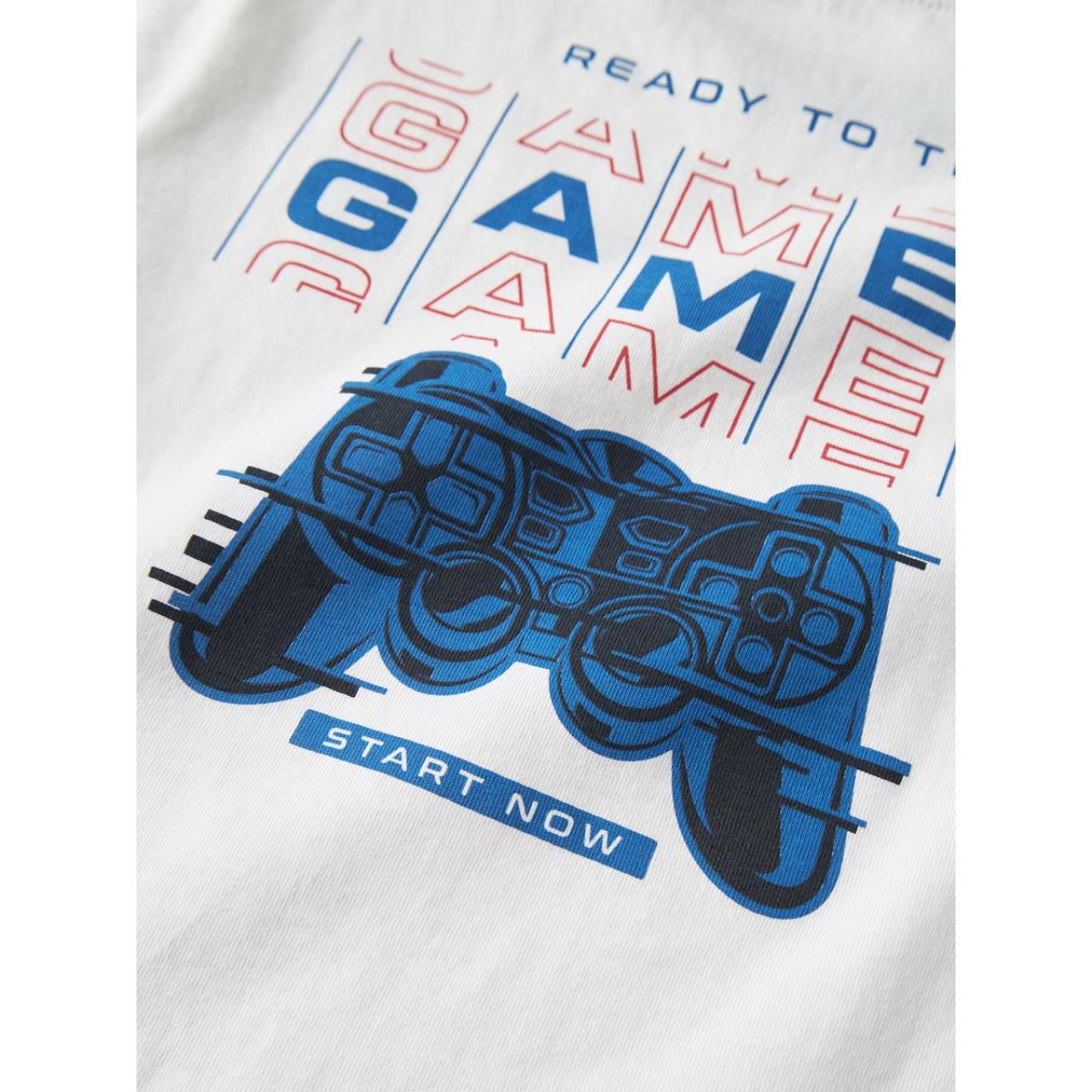 Μπλούζα μακό αγόρι name it-13250999-Bright White