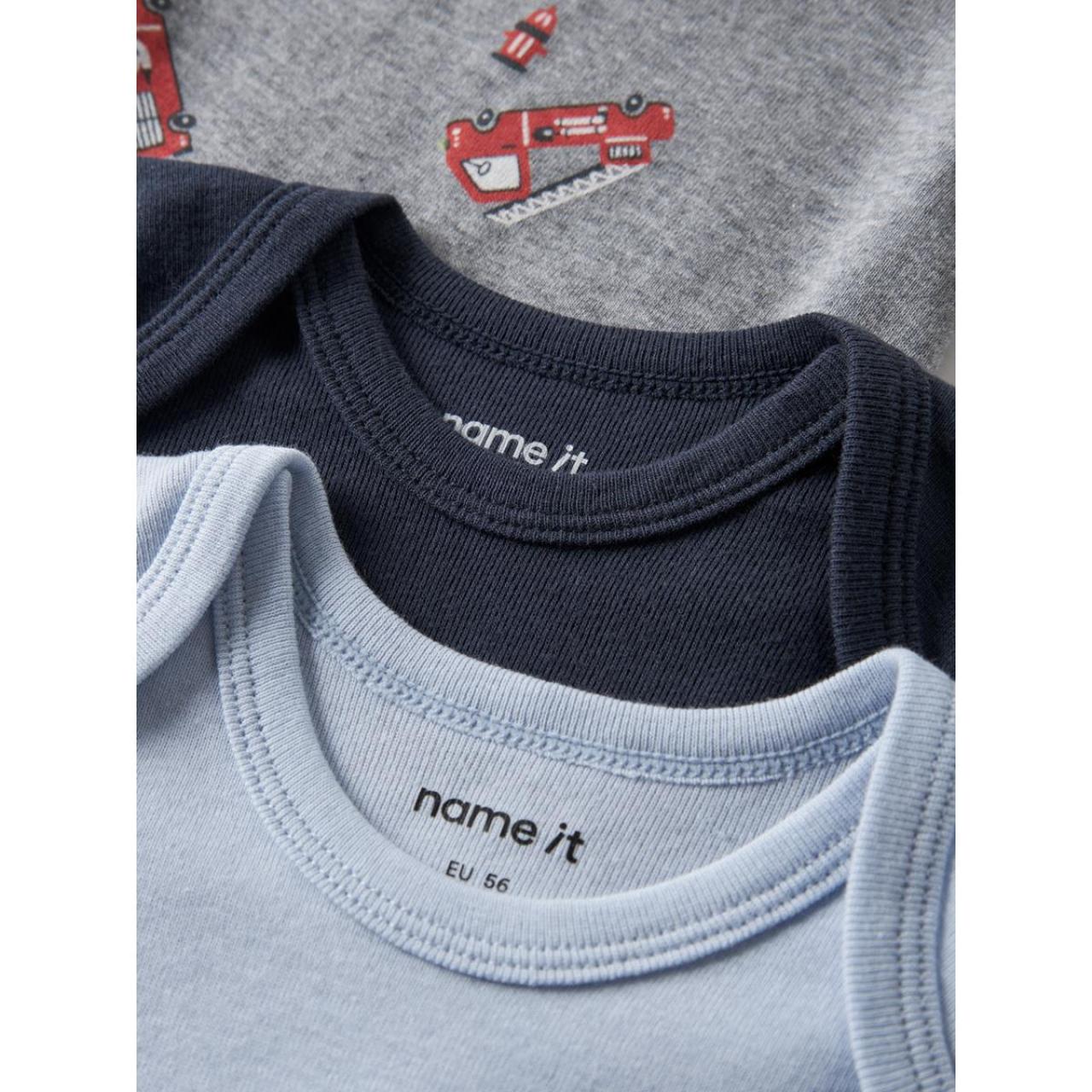 Φορμάκια εσώρουχα μπεμπέ σετ 3 τεμ. αγόρι name it-13252381-Grey Melange