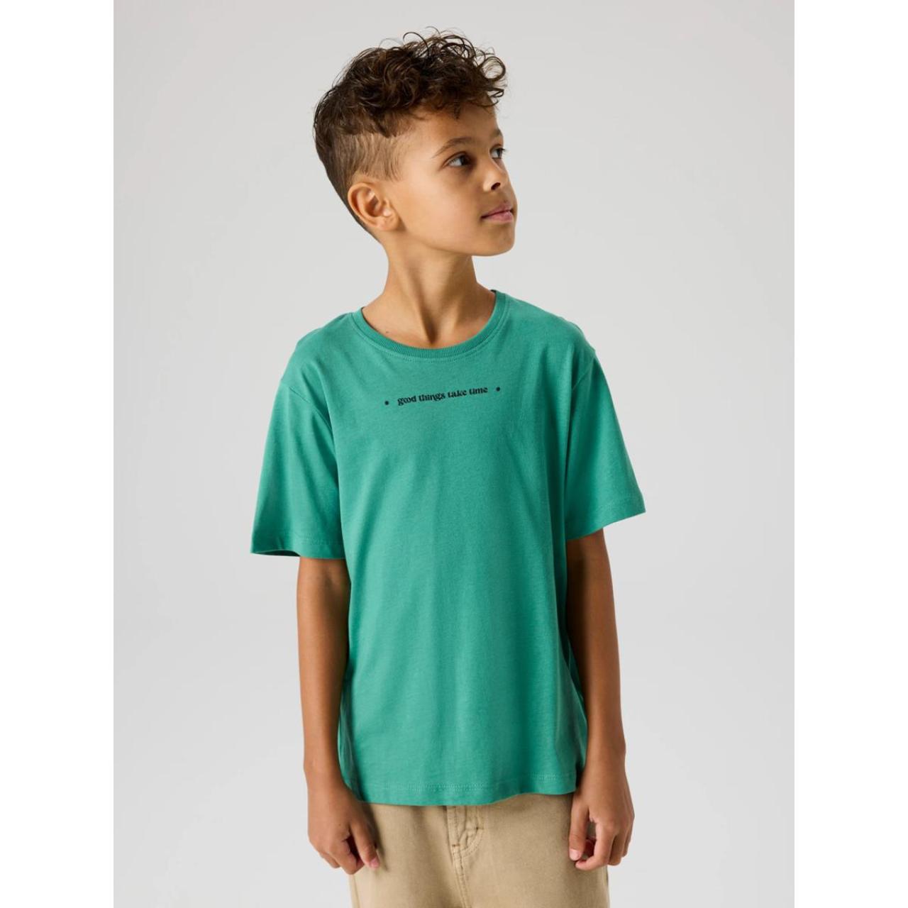 Μπλούζα μακό αγόρι name it-13250961-Bottle Green