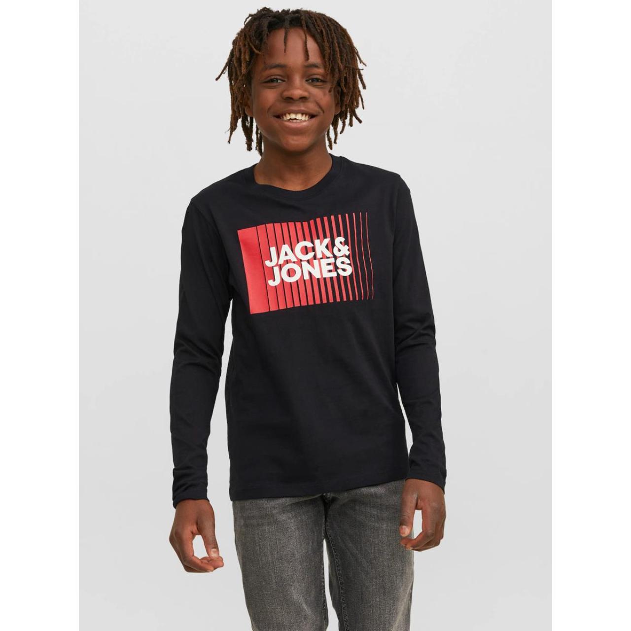 Μπλούζα μακό αγόρι Jack & Jones-12244209-Black