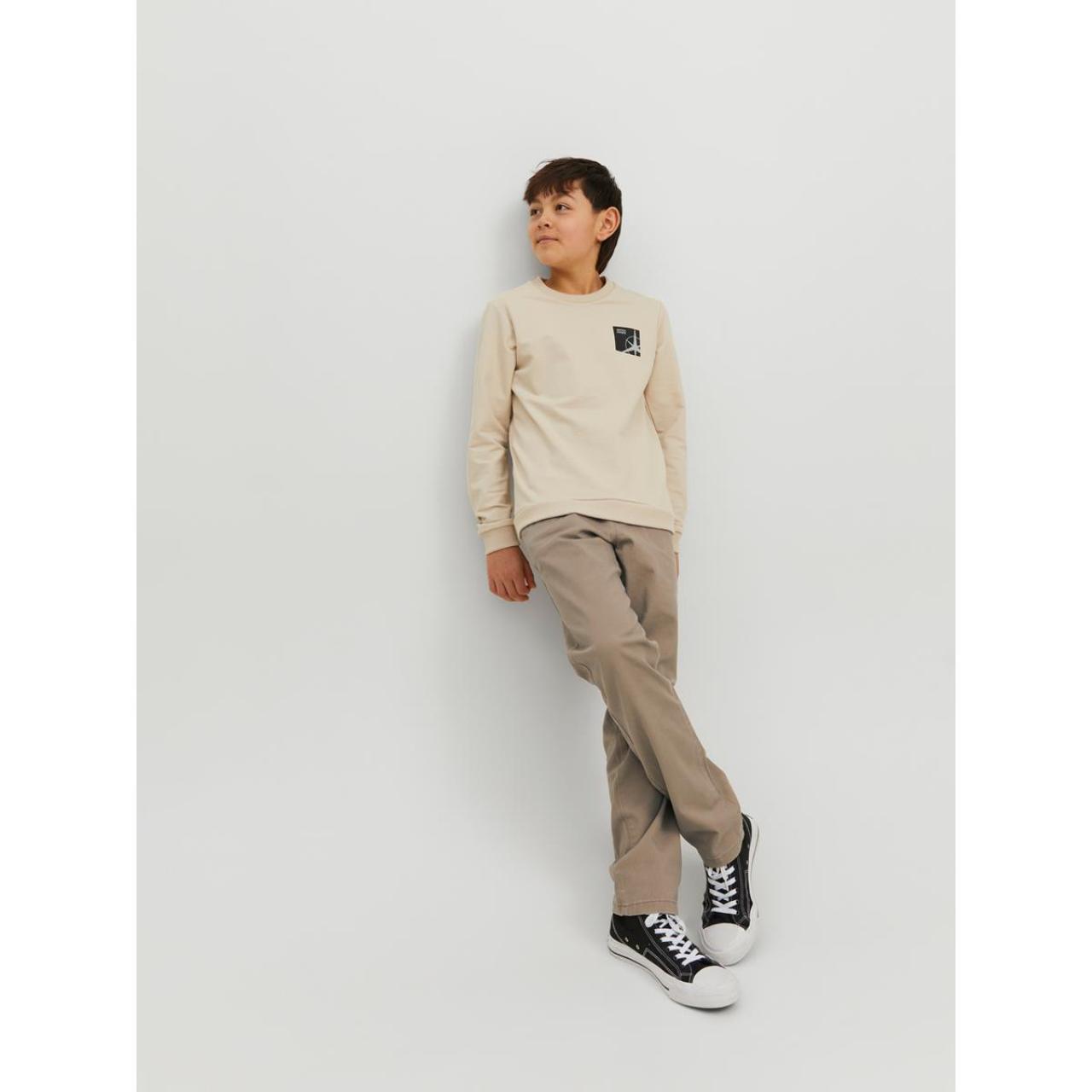 Παντελόνι chino υφασμάτινο αγόρι Jack & Jones-12224625-Beige
