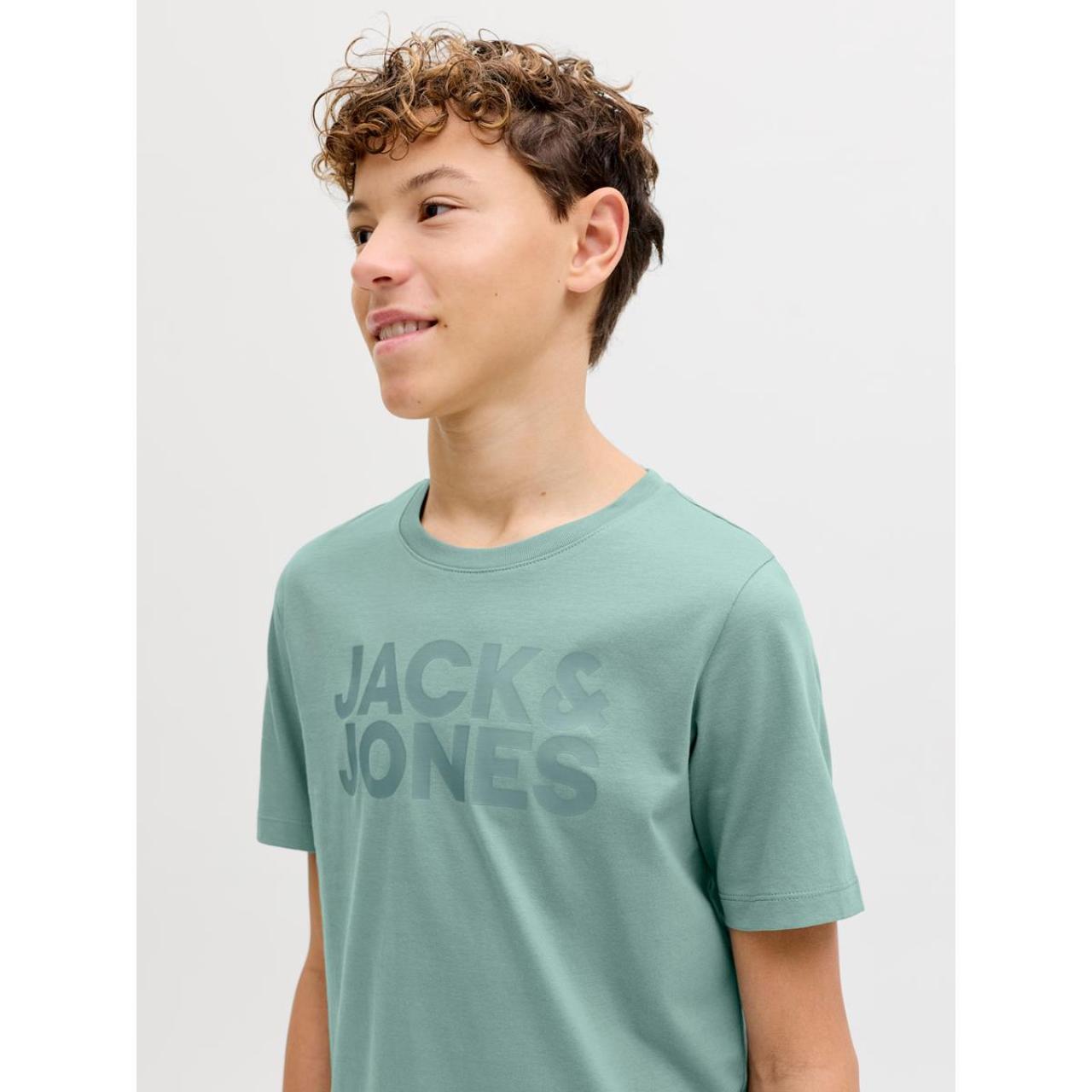 Μπλούζα μακό αγόρι Jack & Jones-12152730-Mineral Blue