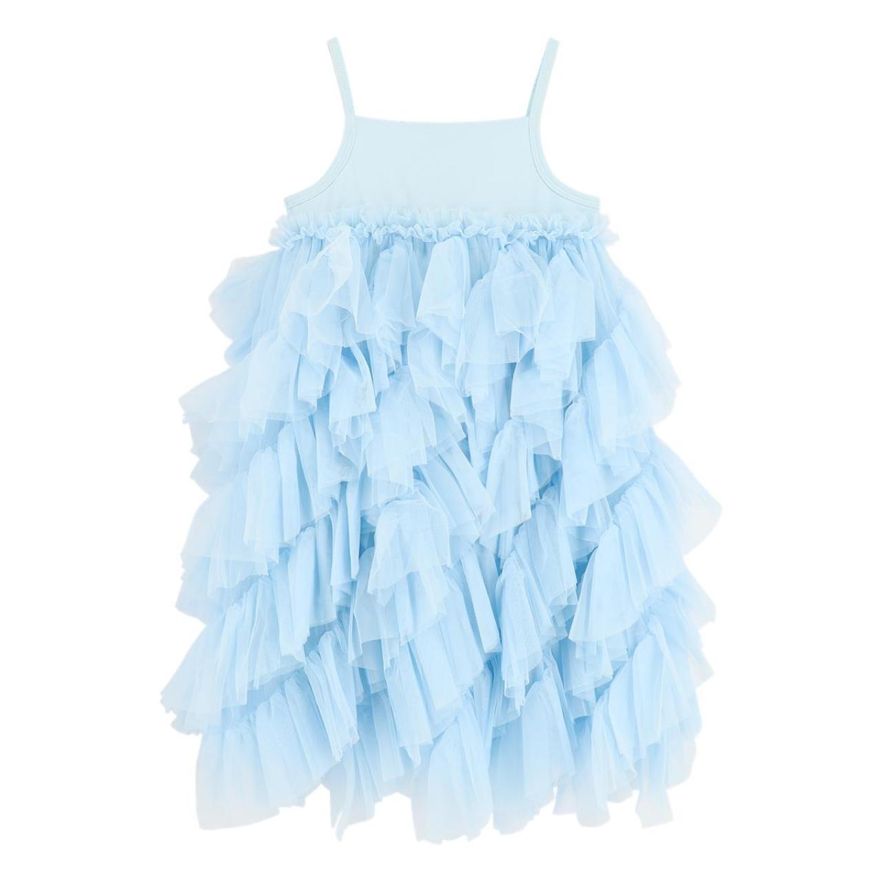 Φόρεμα τούλι κορίτσι Angel's Face-Cascade Waterfall Tulle Strappy Dress-Pale Blue