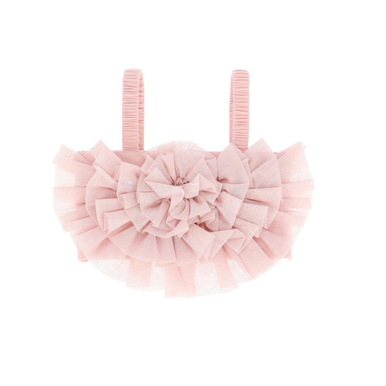 Μπλούζα μπεμπέ μακό κορίτσι Angel's Face-Rosetta Sparkle Tulle Baby Top-Sweet Blush