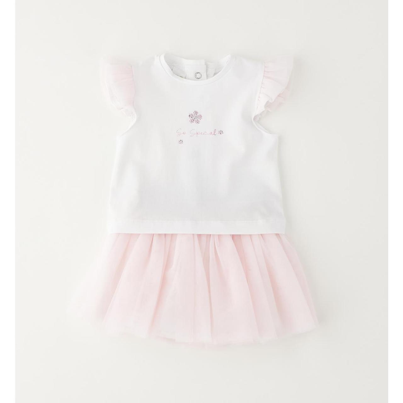 Σετ μπεμπέ φούστα κορίτσι I DO-4.G213-0113-White