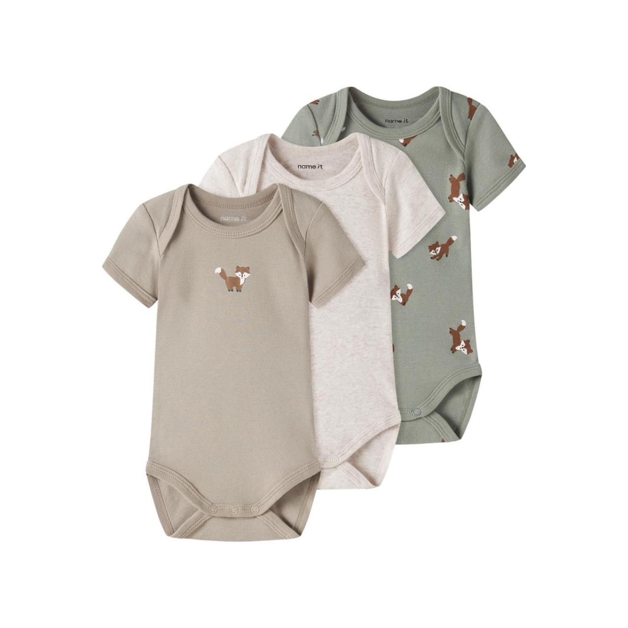 Φορμάκια εσώρουχα μπεμπέ σετ 3 τεμ. unisex name it-13250788-Shadow