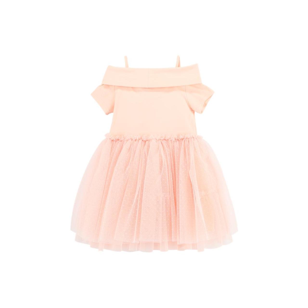 Φόρεμα τούλι κορίτσι Angel's Face-Audrey Off The Shoulder-Peach