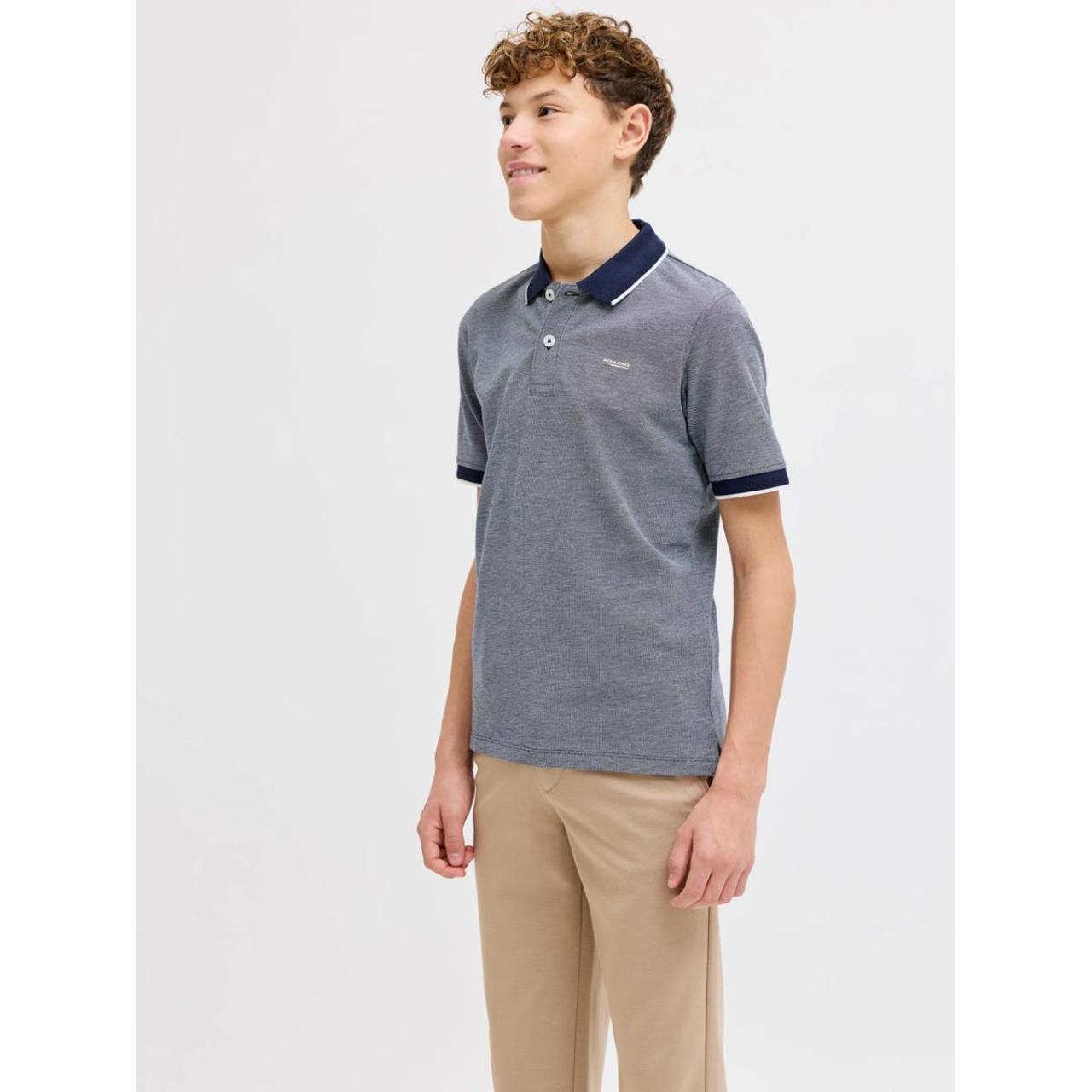 Μπλούζα πικέ πόλο αγόρι Jack & Jones-12279751-Maritime Blue