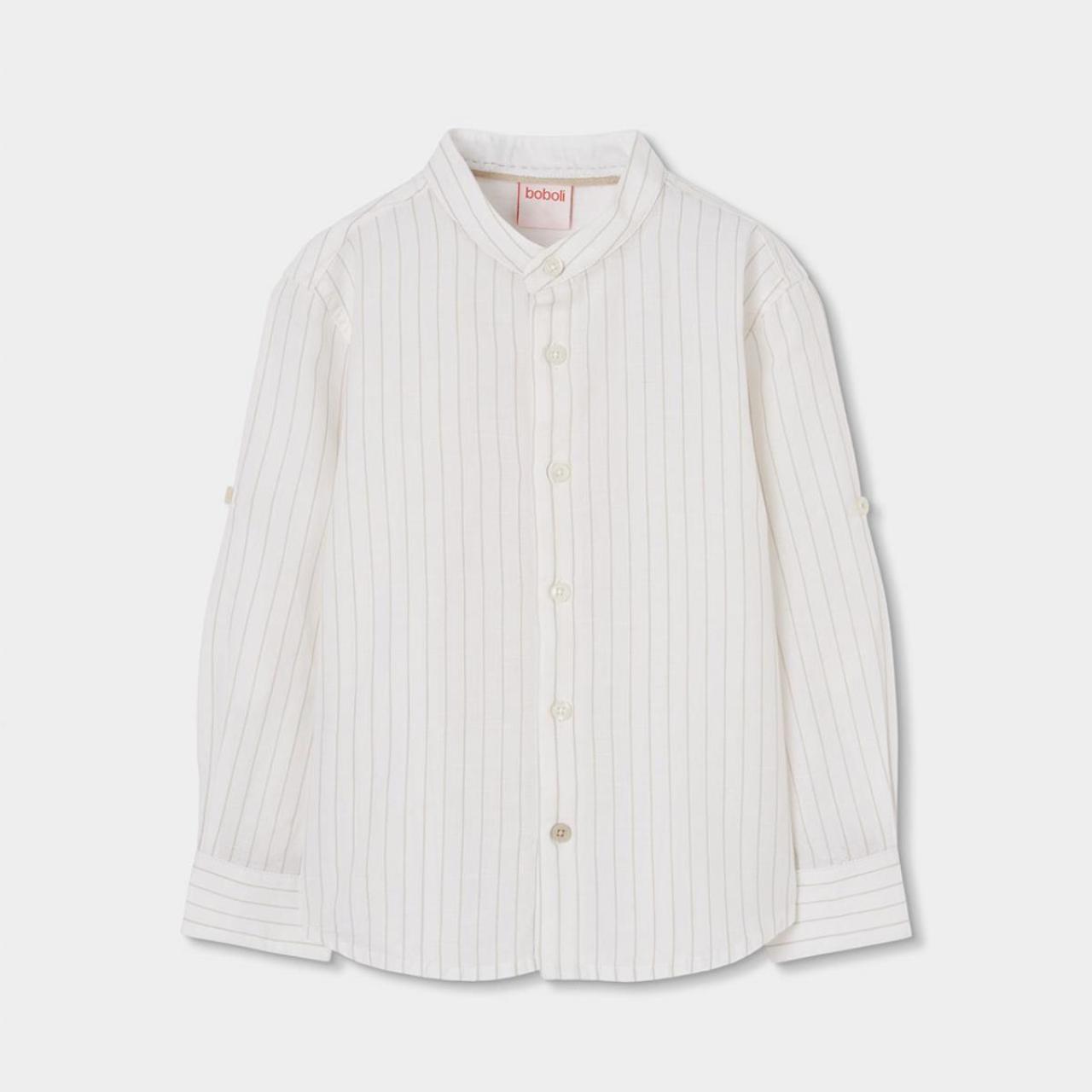 Πουκάμισο λινό αγόρι Boboli-863007-9787-White