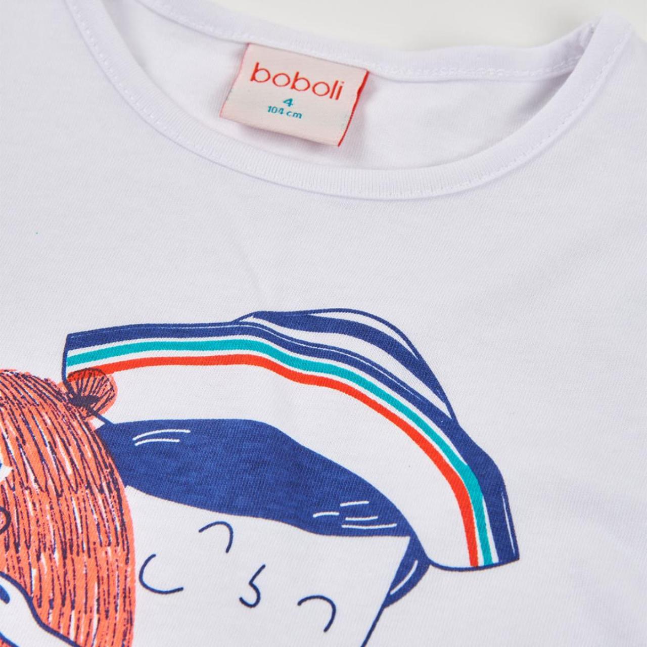 Μπλούζα μακό κορίτσι Boboli-493028-1100-White φωτογραφία