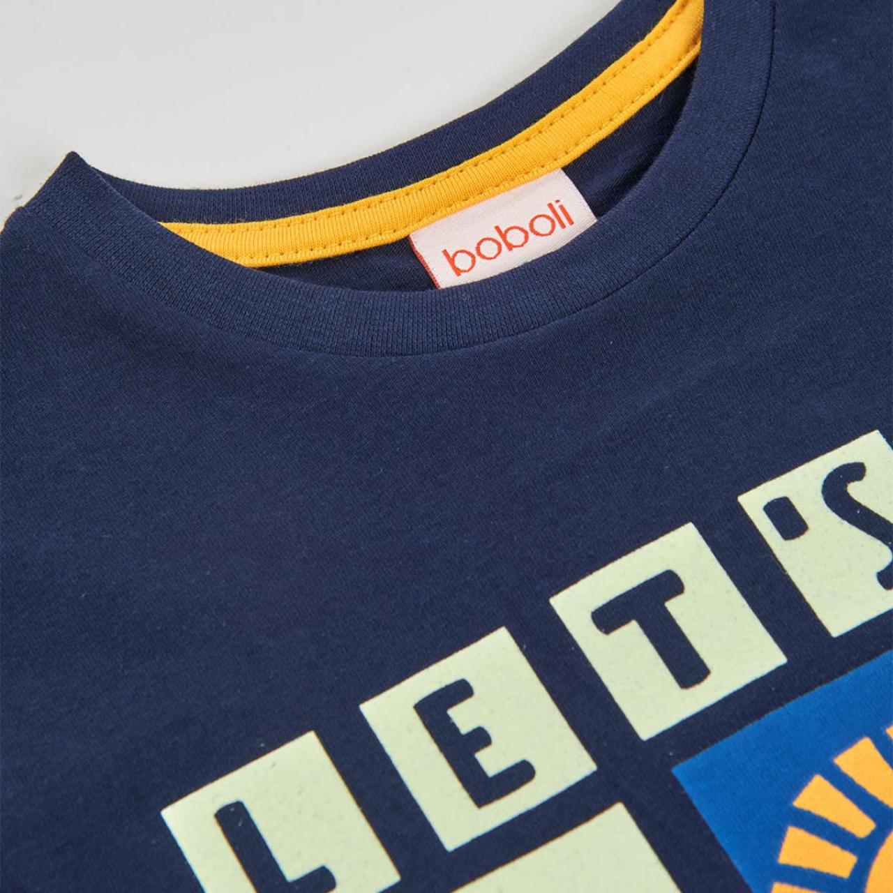 Μπλούζα μακό αγόρι Boboli-503086-2440-Navy