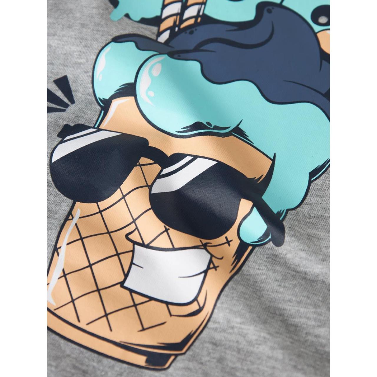 Μπλούζα μακό αγόρι name it-13228228-Grey Melange