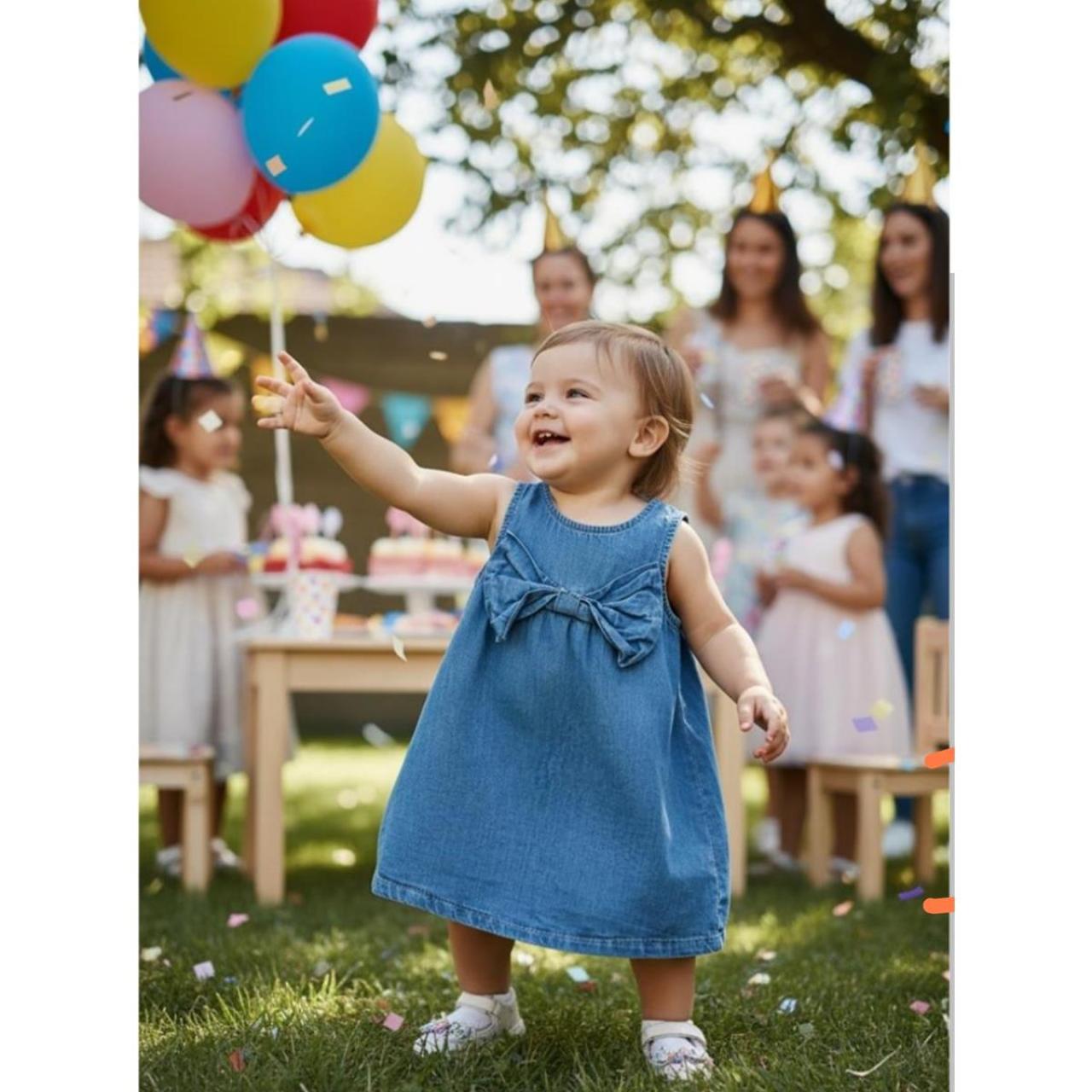 Φόρεμα μπεμπέ τζιν κορίτσι Restart-26/10854-Blue Denim