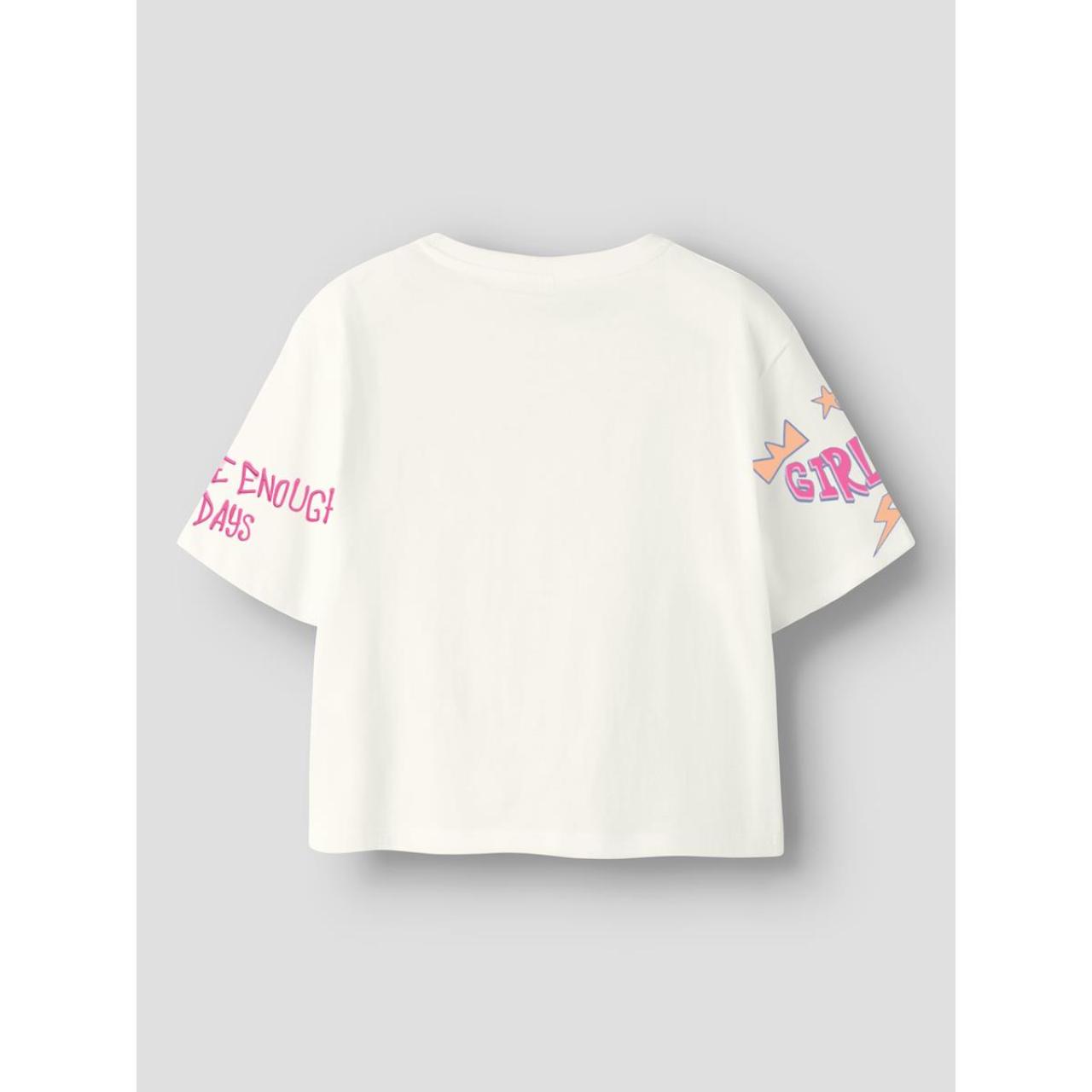 Μπλούζα μακό κορίτσι name it-13254523-Cloud Dancer/Love Is Power