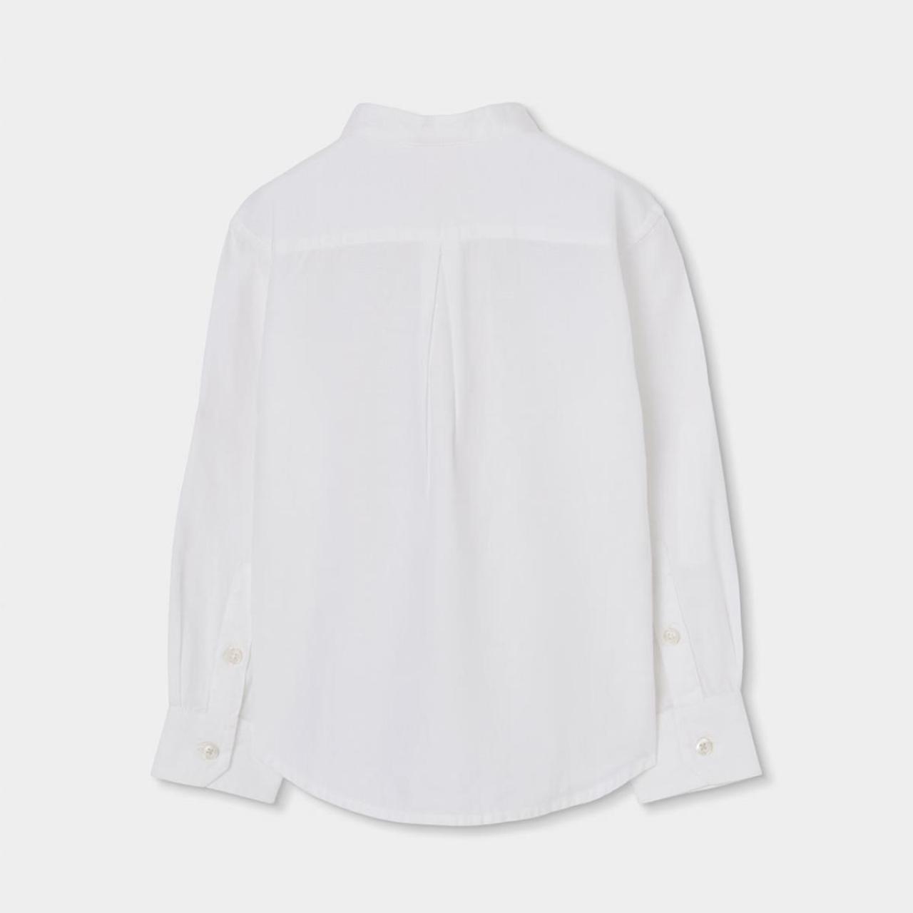 Πουκάμισο λινό αγόρι Boboli-863030-1100-White φωτογραφία